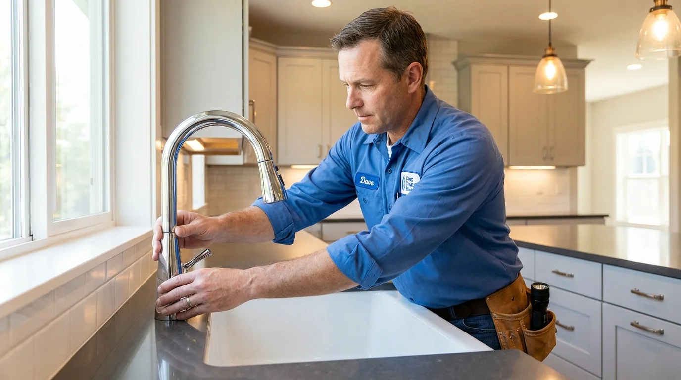 Kitchen faucet installation by Johns Plumbing LLC in Bruce